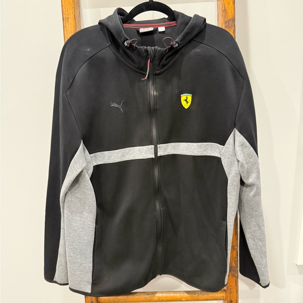 Puma Black Hoodie with Red Details